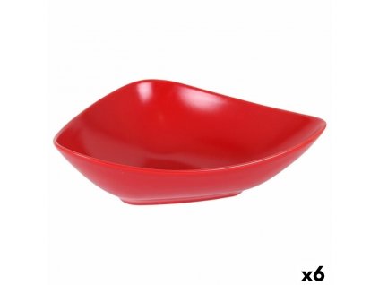 Sada hlbokých tanierov Keramický Červená (24 x 19 x 7 cm) (6 ks)