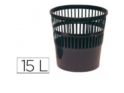 Odpadkový kôš na papier a drobné odpadky Q-Connect KF15149 Plast Čierna (15 l)