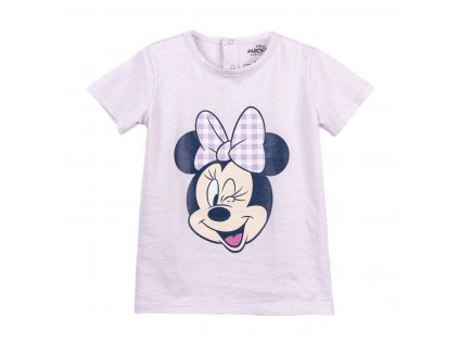 Detské tričko s krátkym rukávom Minnie Mouse Bavlna Purpurová