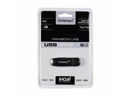 USB flash disk INTENSO Rainbow Line 16 GB Čierna 16 GB USB flash disk