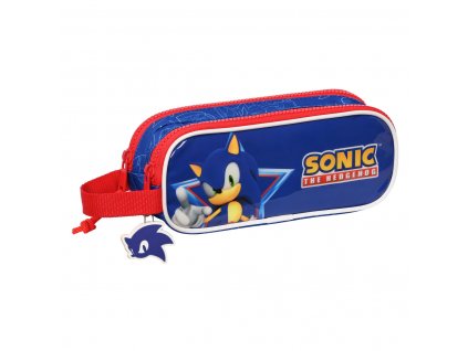 Dvojitý peračník Sonic Let's roll Námornícka modrá 21 x 8 x 6 cm