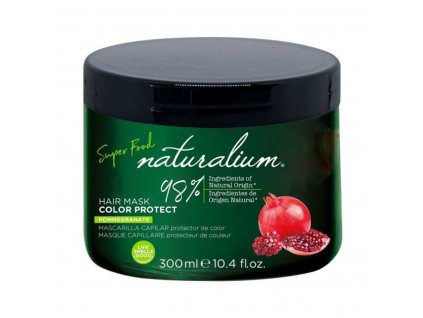 Maska na vlasy na ochranu farby farbených vlasov Naturalium Super Food Granátové jablko (300 ml)