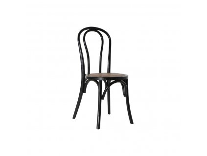 Jedálenská stolička DKD Home Decor Čierna Ratan Drevo (43 x 44 x 89 cm)