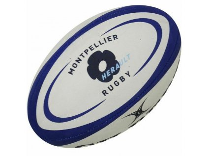 Lopta na rugby Gilbert REPLICA - Montpellier Viacfarebná (Veľkosť 5)
