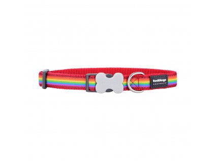 Základný obojok pre psa Red Dingo Rainbow Viacfarebná (Obvod krku 20-32 cm)