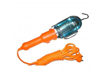 Prenosná dielenská lampa s káblom a háčikom na zavesenie EDM 60 W E27 10 m Oranžová