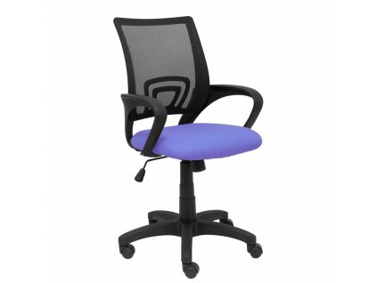 Kancelárska stolička s podrúčkami a opierkou zo sieťoviny P&C 0B261RN Svetlo modrá