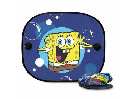 Slnečná clona do auta Spongebob BOB103 Modrá (2ks)