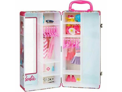 Šatníková skriňa pre bábiky Barbie V kufríku
