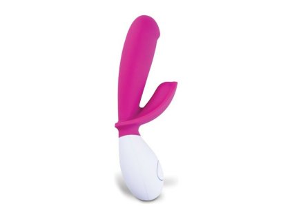 Vibrátor pre dvojicu Snuggle Dual Stimulation Lovelife by OhMiBod AT015 Biela/Ružová