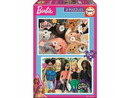 Sada 2 puzzle Barbie 100 Kusy