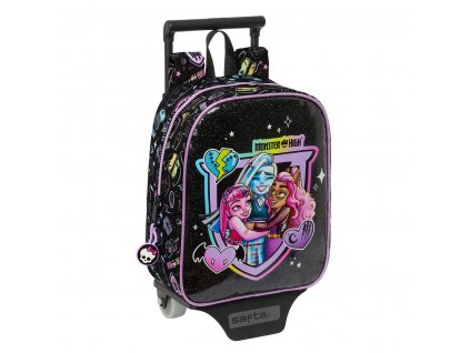 Detský batoh na kolieskach Monster High Čierna (22 x 27 x 10 cm)