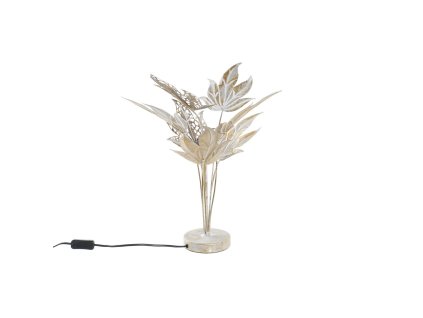 Stolná lampa DKD Home Decor Tropický List rastliny Kov Sivá (42 x 42 x 47 cm)