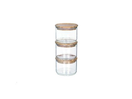 Sada 3 dóz na potraviny DKD Home Decor Borokremičité sklo Hermetické uzatvorenie (470 ml) (10 x 10 x 7,5 cm)