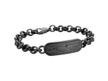 Pánsky náramok Police PJ26402BSU.02 Nerezová oceľ Čierna (21 cm)