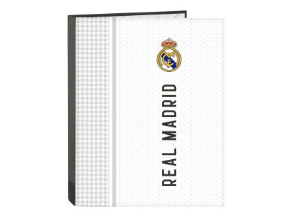 Krúžkový zakladač Real Madrid C.F. Biela Sivá A4 (26,5 x 33 x 4 cm)