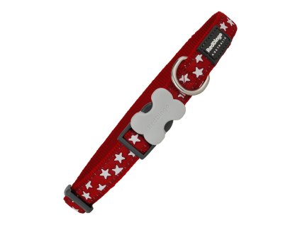 Psí obojok Red Dingo Hviezda Hviezdy (2,5 x 41-63 cm)