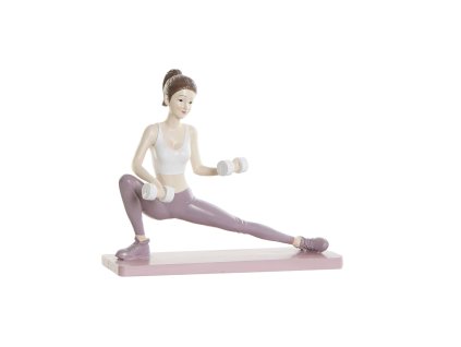 Dekoratívna postava DKD Home Decor Ružová Živica Yoga (20 x 8 x 16,5 cm)