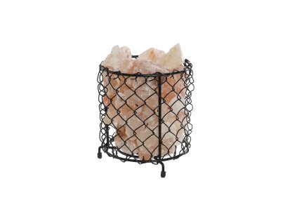 Svetelná dekorácia DKD Home Decor Soľ 15W Čierna Kov Oranžová 220 V Arab Kôš (17 x 17 x 17 cm)