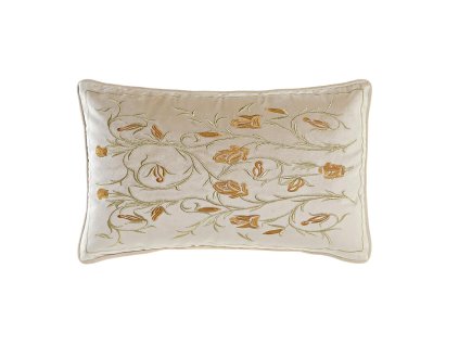 Vankúšik DKD Home Decor Zlatá Polyester Kvety (50 x 10 x 30 cm)