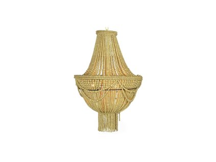 Stropné svetlo DKD Home Decor Žltá Gaštanová Kov Drevo MDF 40 W 50 x 50 x 73 cm