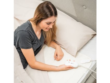 Elektrická vyhrievacia podkrývka do postele pre 2 osoby Blewarm InnovaGoods 60 W + 60 W Biela (140 x 160 cm)