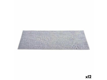 Prestieranie Kinvara Striebristý Striebro Plastické 30 % Polyester 45 x 0,01 x 30 cm (12 kusov)