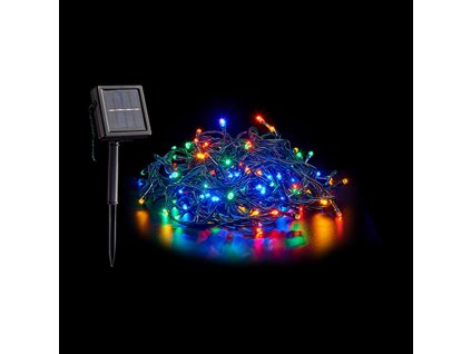Solárna girlanda z LED svetiel 200 LED Viacfarebná Exteriér