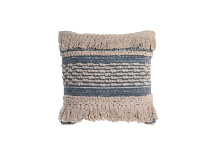 Vankúšik DKD Home Decor Modrá 45 x 10 x 45 cm Biela Boho