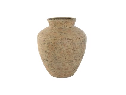 Váza Home ESPRIT Béžová Kov 33 x 33 x 37 cm