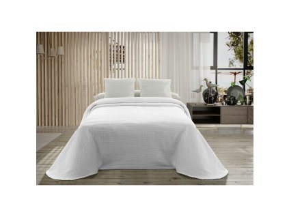 Prehoz na posteľ Hosteline PALMA Biela 90 cm posteľ (180 x 270 cm)