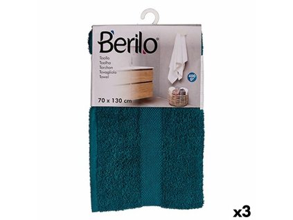 Uterák do kúpeľne Berilo Modrá (70 x 130 cm) (3 ks)