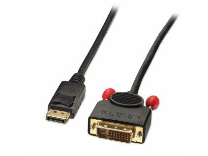 Adaptér DisplayPort na DVI LINDY 3 m Čierna
