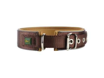 Psí obojok Hunter Neoprene Reflect Gaštanová (49-56 cm)