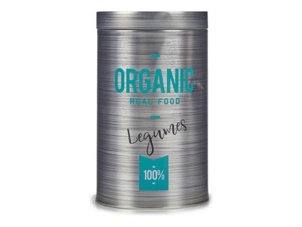 Plechová dóza na strukoviny Okrúhla Sivá (10,4 x 18,2 x 10,4 cm)