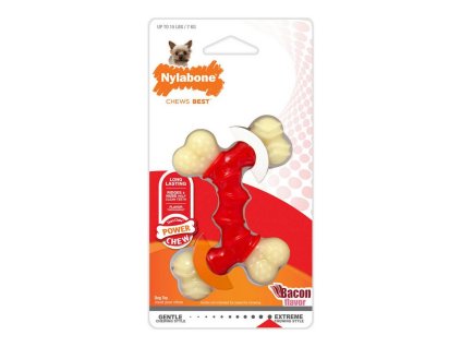 Hryzadlo pre psa Dog teether Nylabone Extreme Chew Dve Bacon Veľkosť M Nylón Termoplast