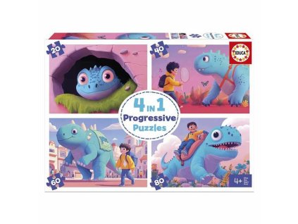 Sada 4 puzzle Educa Friendly Dinosaurs (+ 4 rokov)