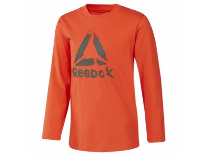 Detské tréningové tričko s dlhým rukávom Reebok Boys Training Essentials Oranžová