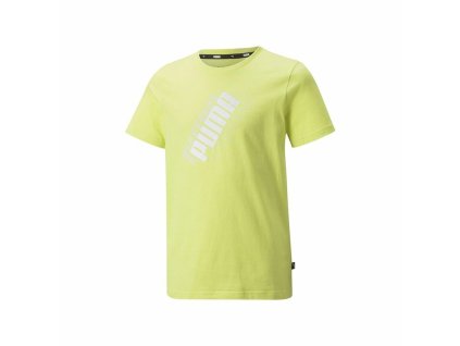 Detské tričko s krátkym rukávom pre chlapcov Puma Power Logo Žltá