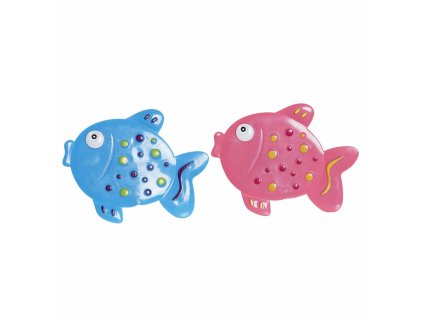 Koberec ku vani DKD Home Decor Modrá Ružová PVC (2 ks) (13 x 1 x 10.5 cm)