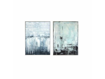 Maľba DKD Home Decor Abstraktný (2 ks) (60 x 3 x 80 cm)