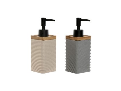 Dávkovač mydla Home ESPRIT, sada 2 ks, Čierna Sivá Krémová Bambus Dolomite (320 ml + 320 ml)