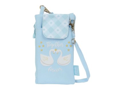 Peňaženka a puzdro na mobil 2 v 1 Glow Lab Labute  Modrá