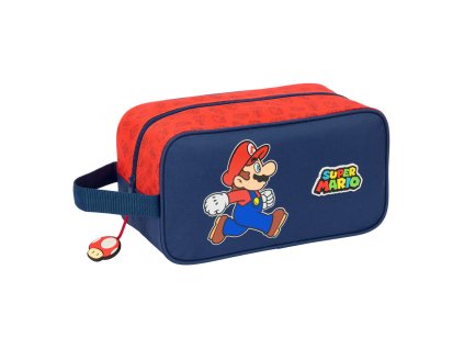 Detská cestovná taška na topánky Super Mario Trick Červená Tmavo modrá (29 x 15 x 14 cm)