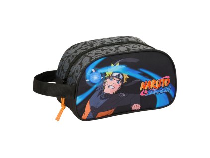 Detská kozmetická taška s pútkom Naruto Čierna (26 x 15 x 12 cm)