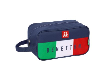 Detská cestovná taška na topánky Benetton Flag Námornícka modrá (29 x 15 x 14 cm)