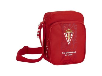 Taška cez Rameno Real Sporting de Gijón Červená (16 x 22 x 6 cm)