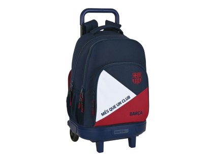 Školská taška na kolieskach F.C. Barcelona Modrá Hnedočervená (33 x 45 x 22 cm)