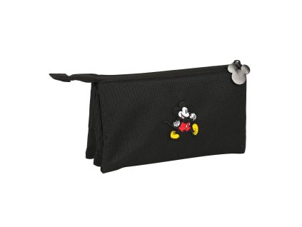 Trojitý peračník pre starších žiakov Mickey Mouse Clubhouse Premium Čierna (22 x 12 x 3 cm)