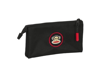 Trojitý peračník pre starších žiakov a študentov Paul Frank Campers Čierna (22 x 12 x 3 cm)